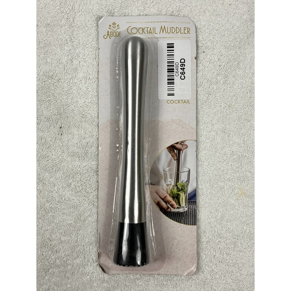 Cocktail Muddler, Stainless Steel Mojito Bar Tool Drink Ice Crushing, Silver